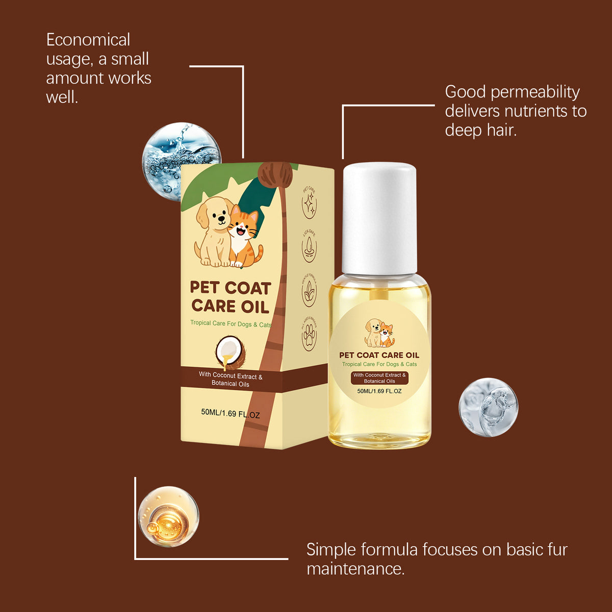 CoatGlow Pet Hair Care Oil – Detangle, Nourish & Shine