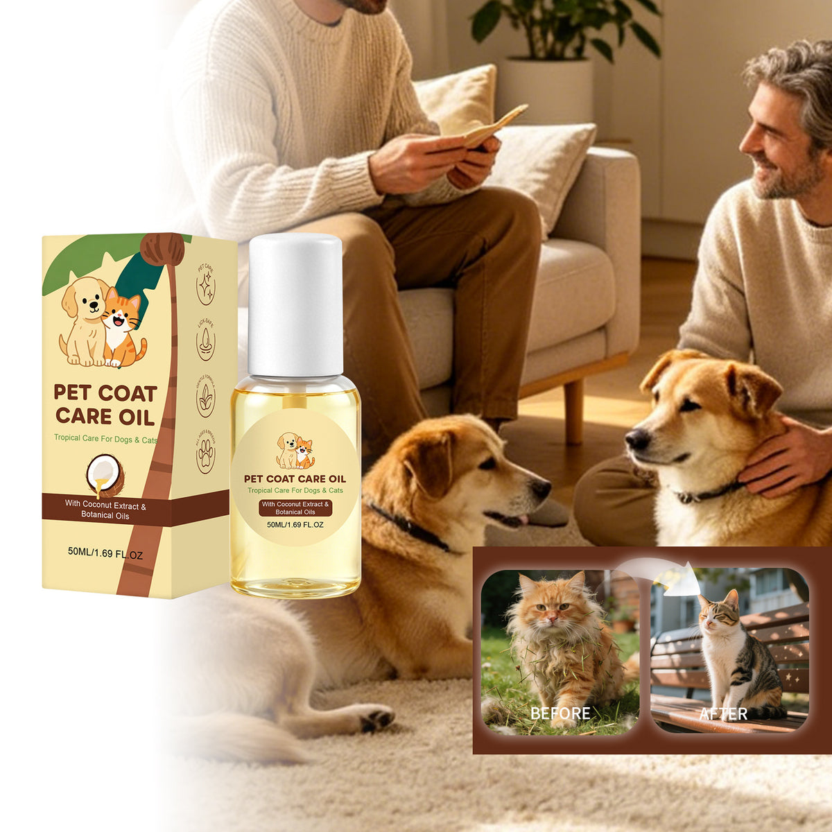 CoatGlow Pet Hair Care Oil – Detangle, Nourish & Shine